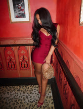Load image into Gallery viewer, Burgundy Bandage Dress
