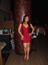 Load image into Gallery viewer, Burgundy Bandage Dress
