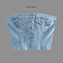 Load image into Gallery viewer, Denim Corset
