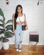 Load image into Gallery viewer, Cross Patched Denim Pants
